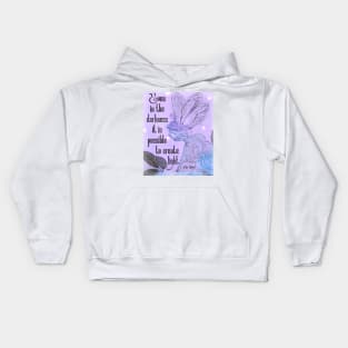 Magical Sapphic Fairy Vintage Art with Elie Wiesel Quote Kids Hoodie